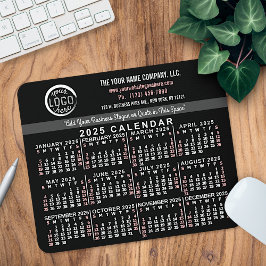 Alfombrilla De Ratón 2025 Personalizado del calendario Nombre del logot