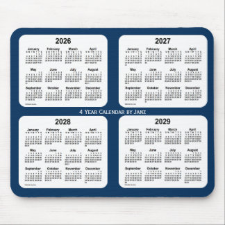 Alfombrilla De Ratón 2026-2029 Caja de la policía Azul Calendario de 4