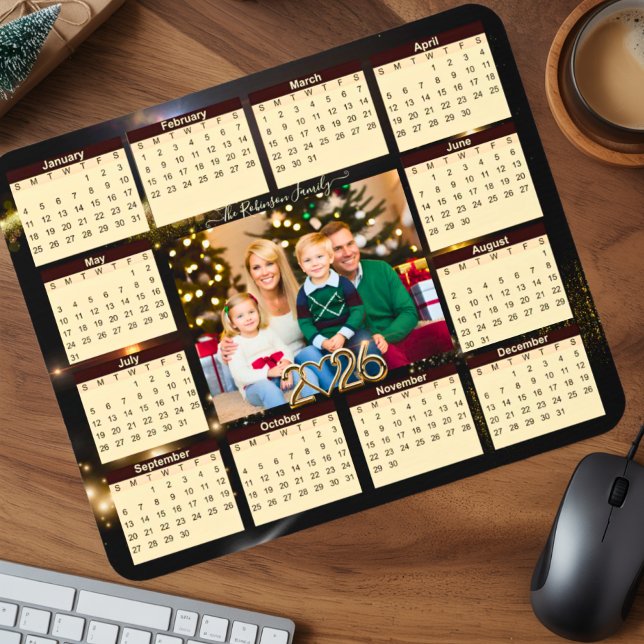 Alfombrilla De Ratón  2026 Family photo calendar new year mousepads (Subido por el creador)