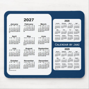 Alfombrilla De Ratón 2027-2029 azul de la caja de policía calendario d
