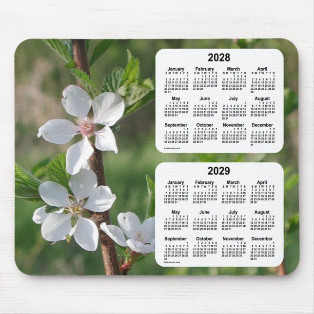 Alfombrilla De Ratón 2028-2029 Dogwood 2 Year Calendar by Janz (Frente)