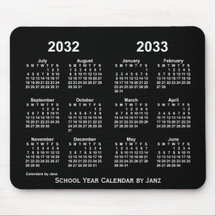 Alfombrilla De Ratón 2032-2033 Neon School Year Calendar by Janz
