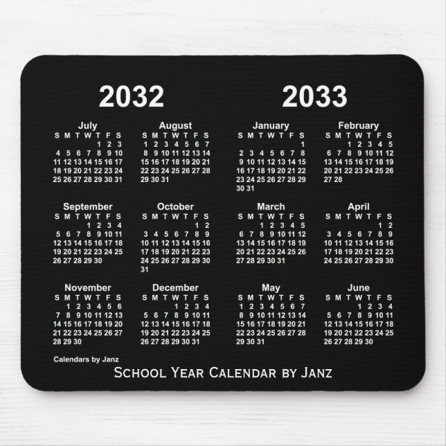 Alfombrilla De Ratón 2032-2033 Neon School Year Calendar by Janz (Frente)