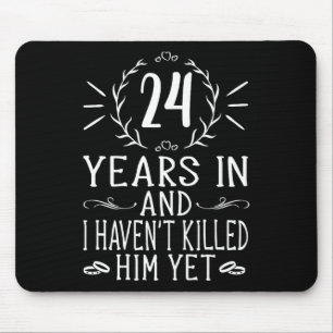 Alfombrilla De Ratón 24º Aniversario Boda De Ella - 24 Años Marri