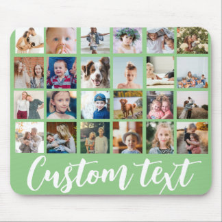Alfombrilla De Ratón 24 personalizado de texto de la cuadrícula fotográ