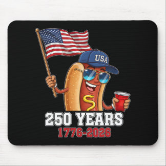 Alfombrilla De Ratón 250 años 1776-2026 Cumpleaños 250 Hotdog