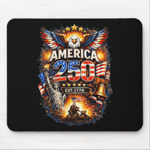 Alfombrilla De Ratón 250 Años Americano 1776 2026 250º Cumpleaños Usa 4