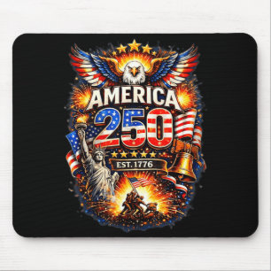 Alfombrilla De Ratón 250 años americano 1776 2026 250 cumpleaños USA