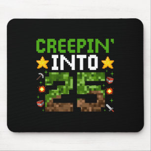Alfombrilla De Ratón 25.º Jugador de cumpleaños Pixel Creepin’ En 25 Vi