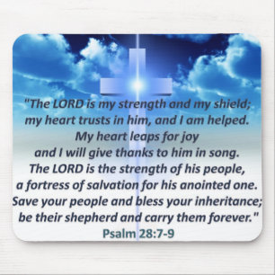 Alfombrilla De Ratón 28:7 del salmo - 9