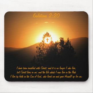Alfombrilla De Ratón 2:20 de Galatians crucificado con Cristo