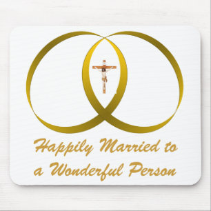 Alfombrilla De Ratón 2 anillos y JESUS,