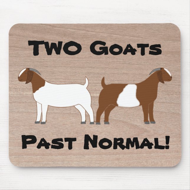 Alfombrilla De Ratón ¡2 cabras pasadas de lo normal! - Cabras de carne  (Frente)