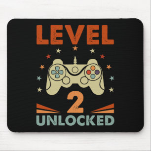 Alfombrilla De Ratón 2 videojugador desbloqueado segundo cumpleaños niñ