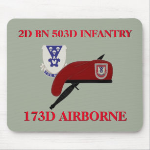 Alfombrilla De Ratón 2do INFANTERÍA 173RD MOUSEPAD AEROTRANSPORTADO de