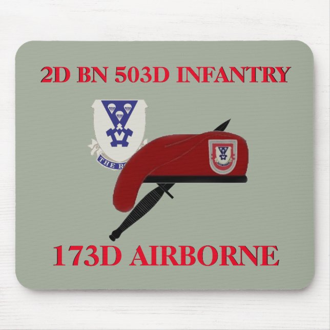 Alfombrilla De Ratón 2do INFANTERÍA 173RD MOUSEPAD AEROTRANSPORTADO de (Frente)