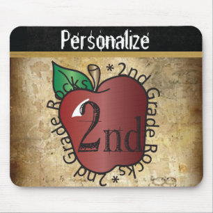 Alfombrilla De Ratón 2do profesor de escuela primaria del vintage