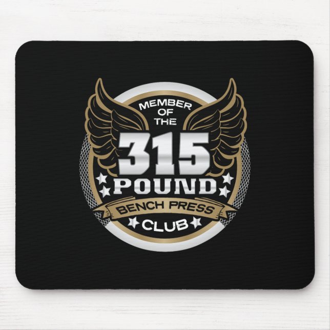 Alfombrilla De Ratón 315 Pound Bench Press Club For Powerlifter Weightl (Frente)