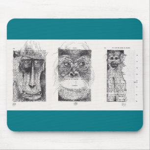 Alfombrilla De Ratón 3 monos Año Nuevo chino 2016 Mousepad