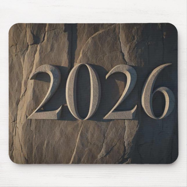 Alfombrilla De Ratón 3D Number Design for New Year 2026 (Frente)