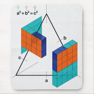 Alfombrilla De Ratón 3D Pythagorean Theorem Math Mousepad