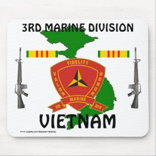 Alfombrilla De Ratón 3er Marine Div Vietnam Mousepad 1/wr