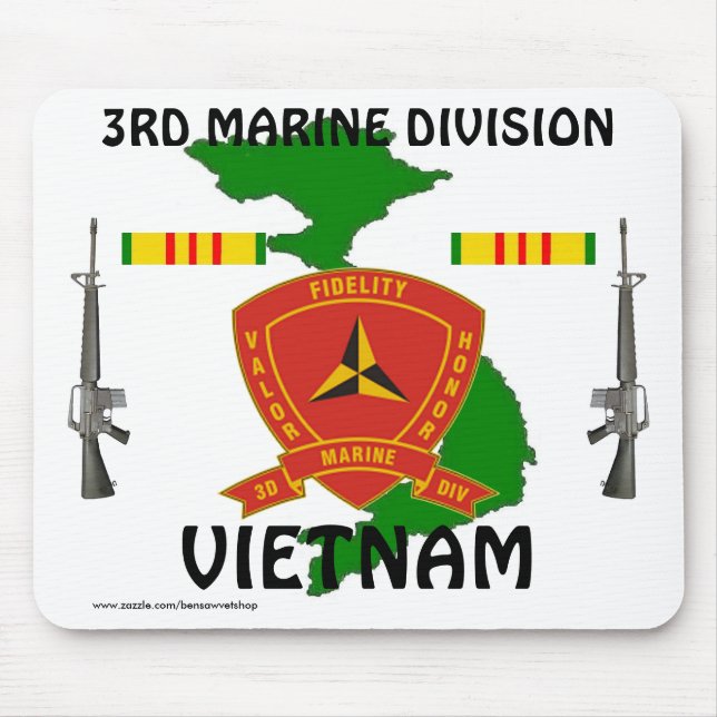 Alfombrilla De Ratón 3er Marine Div Vietnam Mousepad 1/wr (Frente)