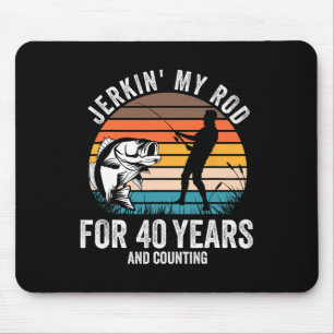 Alfombrilla De Ratón 40.º Regalo De Cumpleaños Para Los Pescadores De L