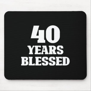 Alfombrilla De Ratón 40 Años Bendecido Cumpleaños 40 Christian Religios