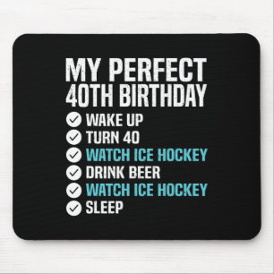Alfombrilla De Ratón 40 años Perfecto 40 cumpleaños Hockey sobre hielo 