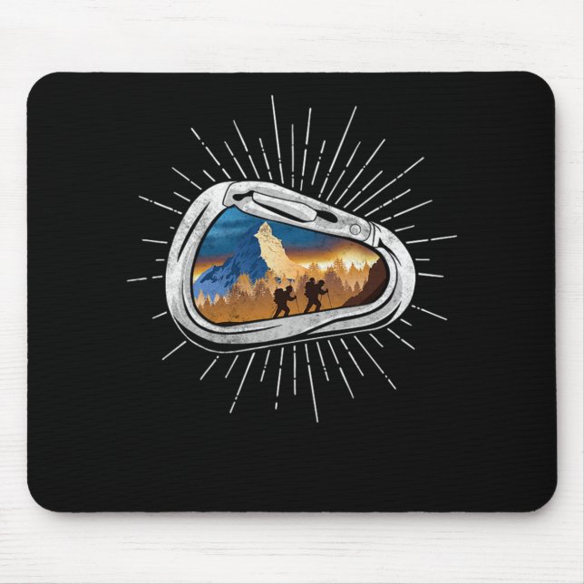 Alfombrilla De Ratón 40.Senderismo Carabiner Paisaje Carabiner Lan (Frente)