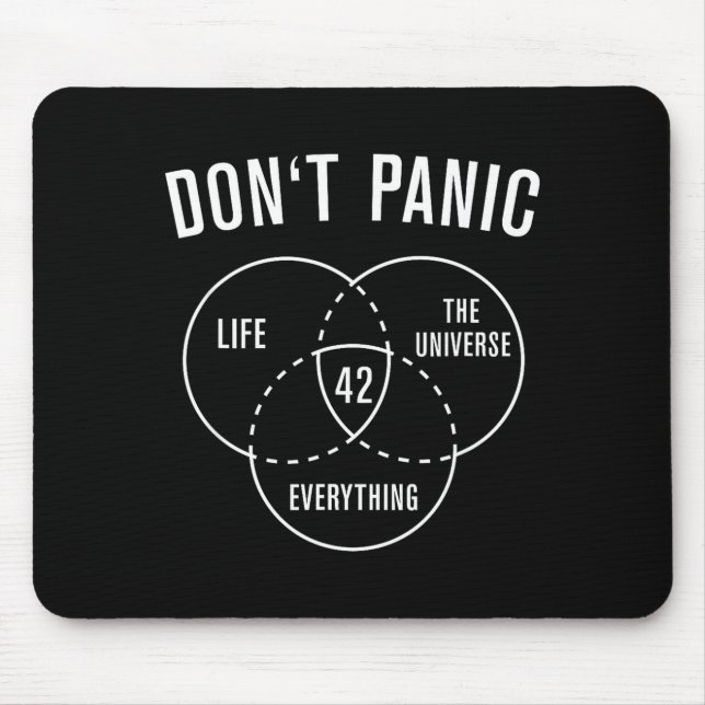 Alfombrilla De Ratón 42 Answer To Life Universe And Everything Don't Pa (Frente)