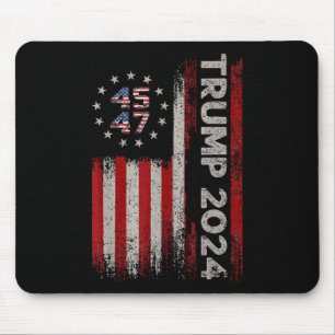 Alfombrilla De Ratón 45 47 Bandera estadounidense de Trump 2025 _1