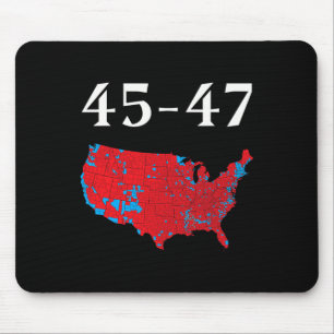 Alfombrilla De Ratón 45 47 Mapa electoral de Trump 2024