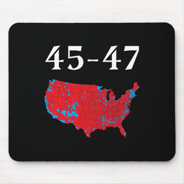 Alfombrilla De Ratón 45 47 Mapa electoral de Trump 2024 (Frente)