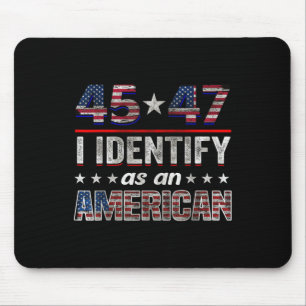 Alfombrilla De Ratón 45 47 Me Identifico Como Un Tee De Bandera Trump E