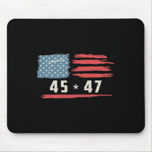 Alfombrilla De Ratón 45 47 Presidente de Trump: bandera estadounidense