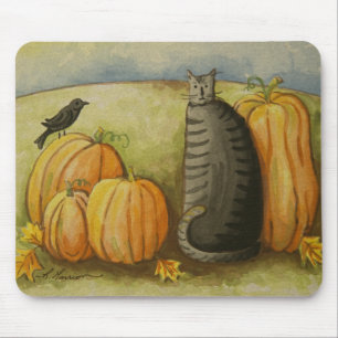 Alfombrilla De Ratón 4874 Cosecha Gato Halloween Mousepad