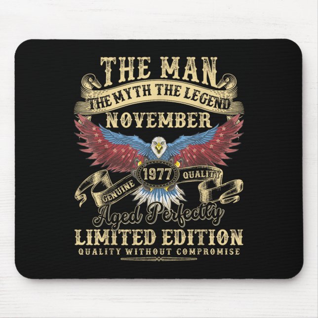 Alfombrilla De Ratón 48th Birthday November 1977 Men Funny 48 Years Old (Frente)