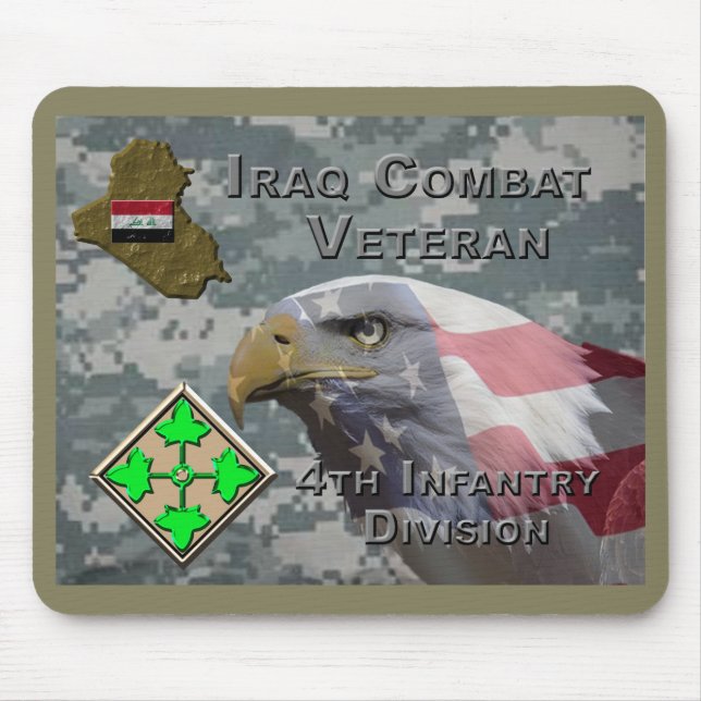 Alfombrilla De Ratón 4.ª Infantería Div Iraq Combat Veteran (Frente)