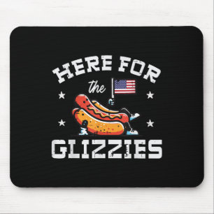 Alfombrilla De Ratón 4 De Julio Aquí Para Glizzies Hotdog Patriot Men W