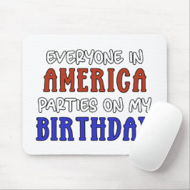 Alfombrilla De Ratón 4 de julio Divertido cumpleaños