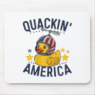 Alfombrilla De Ratón 4 De Julio, El Patriótico Pato De Goma Tee Quackin