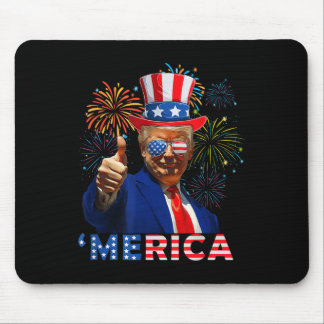 Alfombrilla De Ratón 4 De Julio Funny Fuegos artificiales De Trump Inde