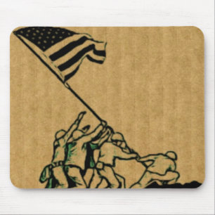 Alfombrilla De Ratón 4 de julio Iwo Jima God Bless America Mouse Pad