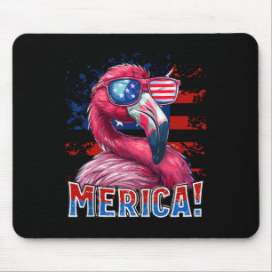 Alfombrilla De Ratón 4 De Julio Merica Flamingo Bandera Americana Niños