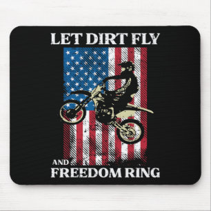 Alfombrilla De Ratón 4 De Julio Moto Cross De Tierra América Hombres Mo
