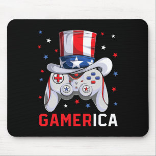Alfombrilla De Ratón 4 De Julio Videojuego Bandera Americana Tío Sam Ga