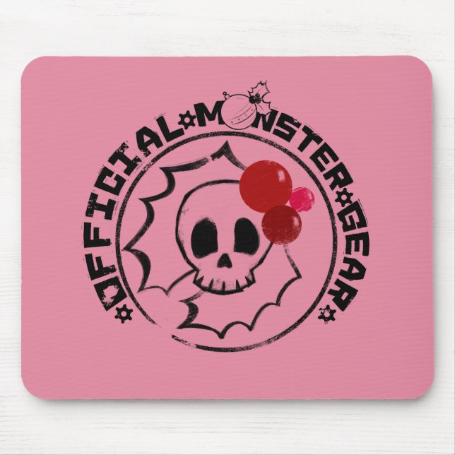 Alfombrilla De Ratón 4 pequeños monstruos - logotipo del día de fiesta (Frente)