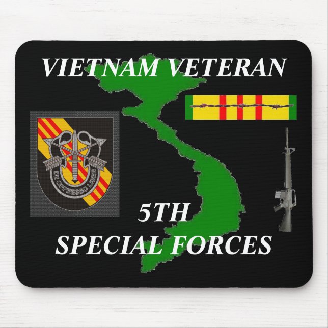 Alfombrilla De Ratón 5ª Fuerzas Especiales Vietnam Mousepad 2/b (Frente)
